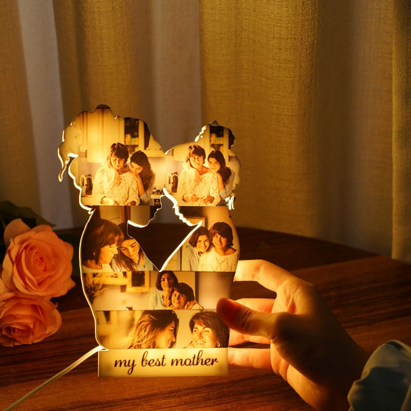 Personalisierte Mutter-Tochter Foto-Puzzle-Lampe von der Tochter zur Mutter