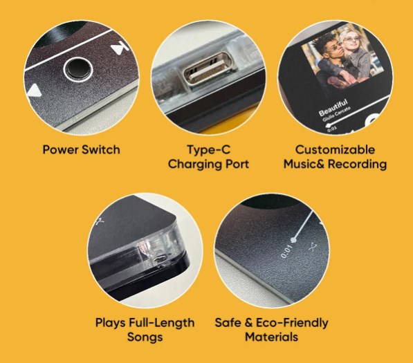 Customized Music Fridge Magnet Personalised Photo Fridge Magnet Can Play Songs