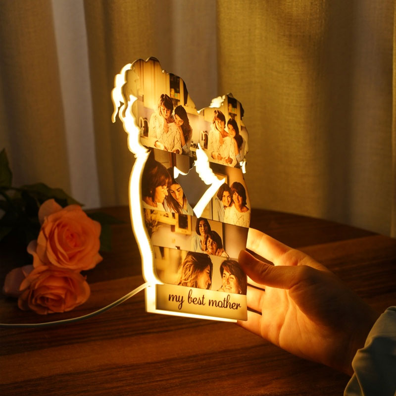 Personalisierte Mutter-Tochter Foto-Puzzle-Lampe von der Tochter zur Mutter