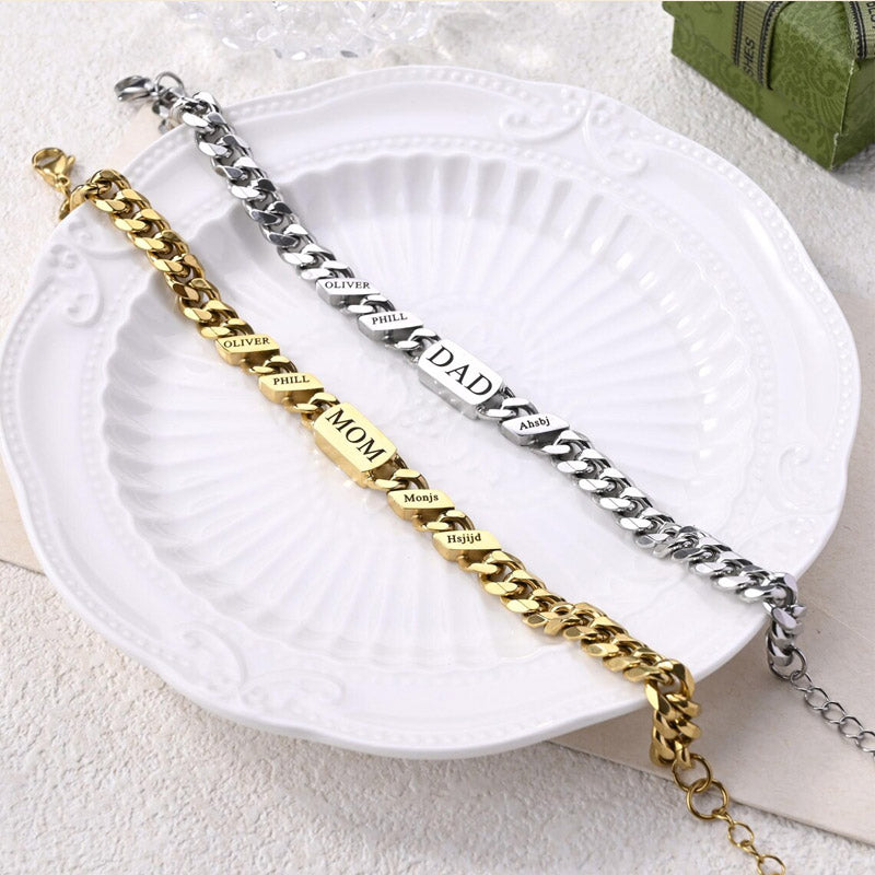 Personalisiertes modisches Namensarmband – Geschenk zum Erntedankfest/Weihnachten/Geburtstag/Vatertag