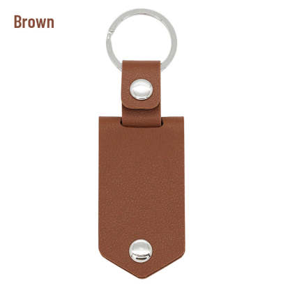 Personalisierter Schlüsselanhänger aus Leder mit Foto und Text als Geschenk zum Jahrestag für Paare