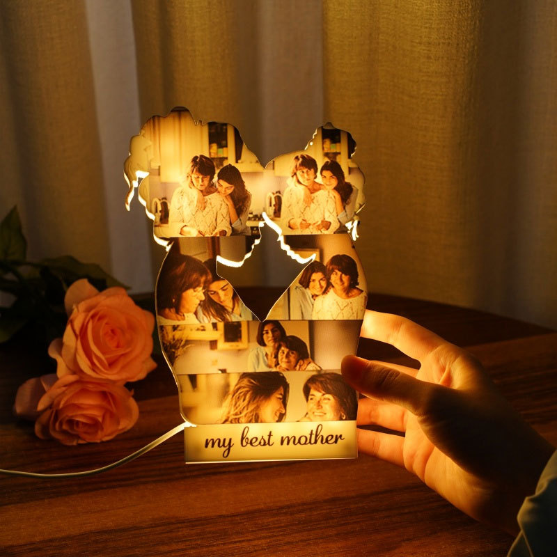 Personalisierte Mutter-Tochter Foto-Puzzle-Lampe von der Tochter zur Mutter
