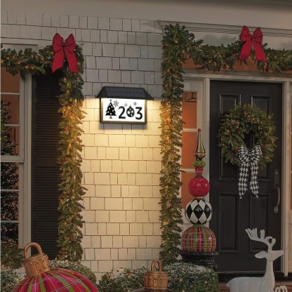 Wall Mounted Solar Home Address Number Sign