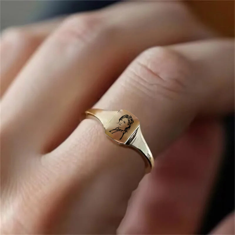 👩❤️👧Mother & Daughter Forever Linked Together-Personalized Birthstone Photo Ring