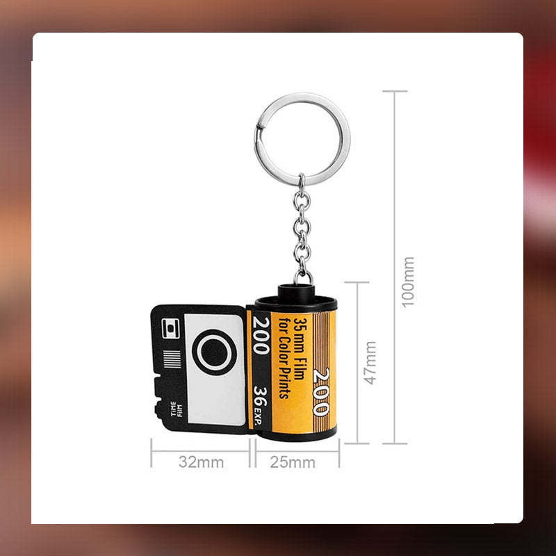 Personalized Memory Time Film Album Keychain