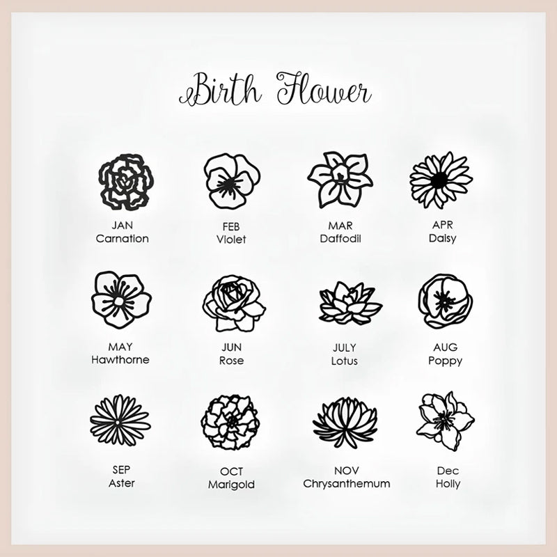 Geburtsblumen-Familienkette, Geschenk für Mama und Oma