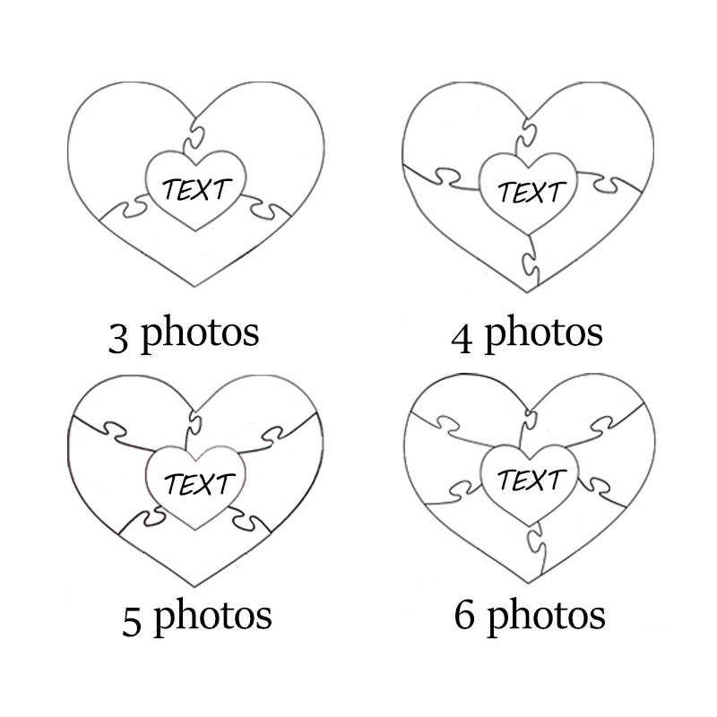 Personalisiertes Herz-Foto-Puzzle-Spiegellicht - Muttertagsgeschenk Geburtstagsgeschenk für Mama
