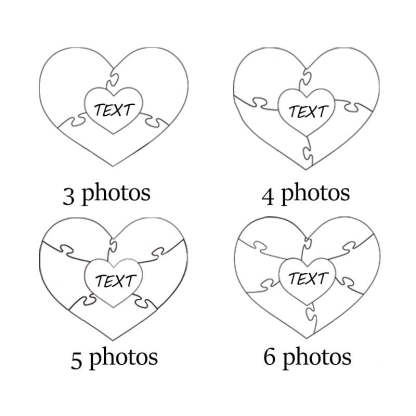 Personalisiertes Herz-Foto-Puzzle-Spiegellicht - Muttertagsgeschenk Geburtstagsgeschenk für Mama