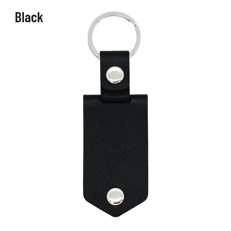 Personalisierter Schlüsselanhänger aus Leder mit Foto und Text als Geschenk zum Jahrestag für Paare