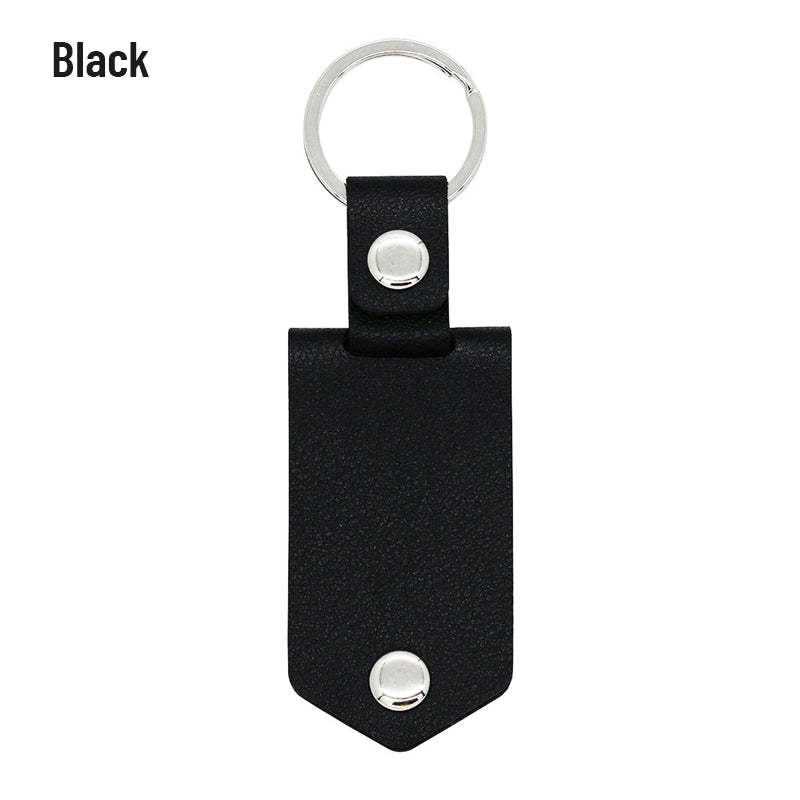 Personalisierter Schlüsselanhänger aus Leder mit Foto und Text als Geschenk zum Jahrestag für Paare