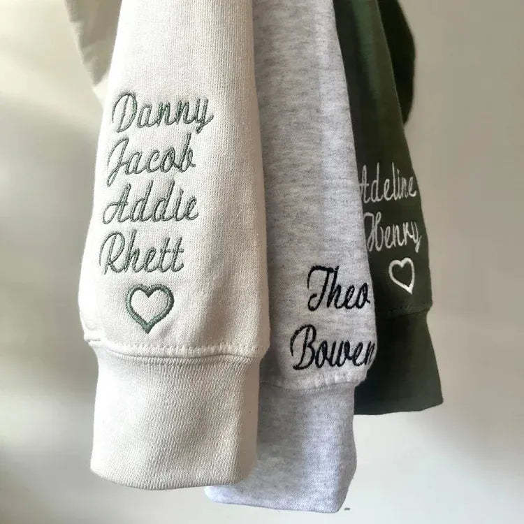 Personalisierter Mama Bestickter Sweatshirt Hoodie