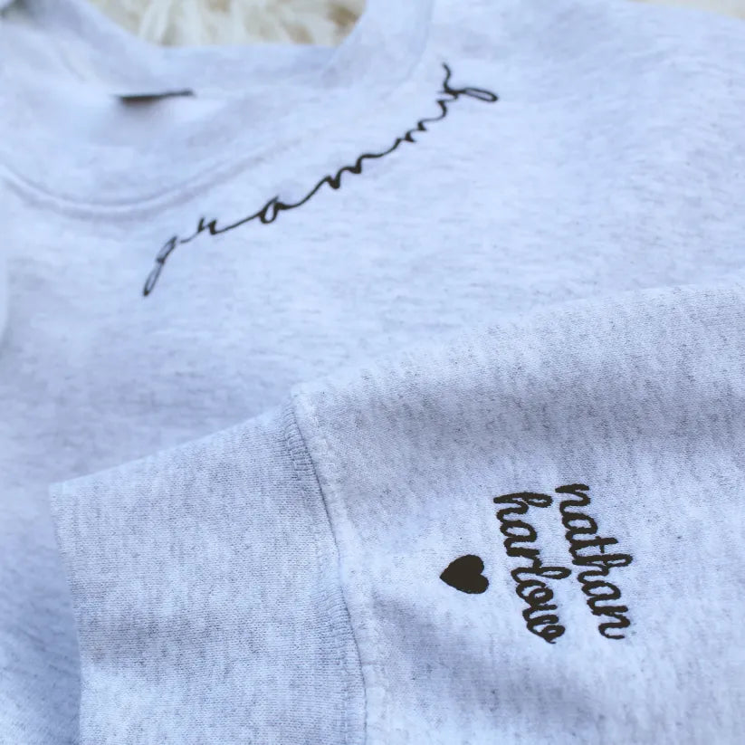 Personalisierter Mama Bestickter Sweatshirt Hoodie