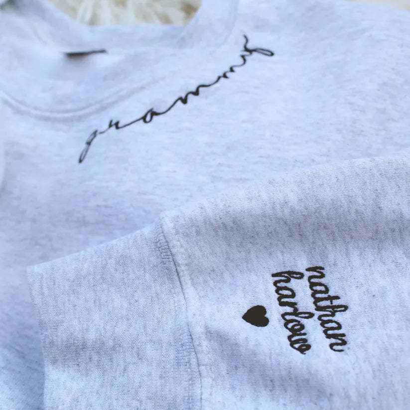 Personalisierter Mama Bestickter Sweatshirt Hoodie