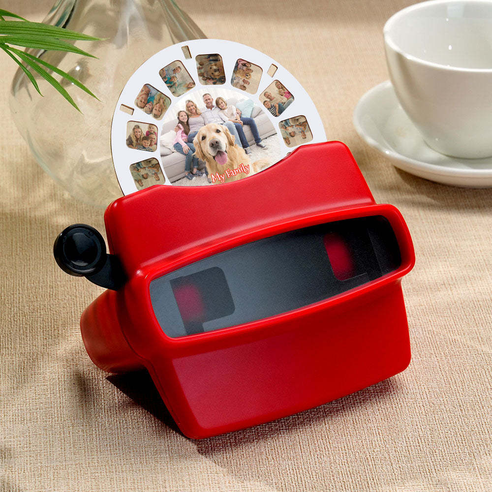 Benutzerdefinierter 3D-Sucher und Reel - Personalisierte Geschenke Text- und Fotobetrachter mit Ihren eigenen Fotos