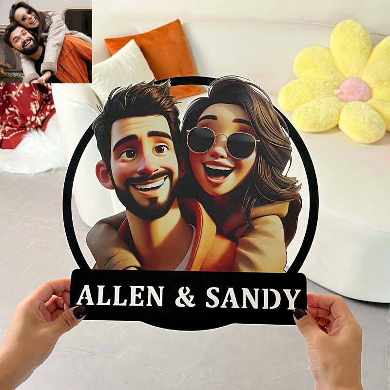 Personalized Cartoon Photo Frame-With Name