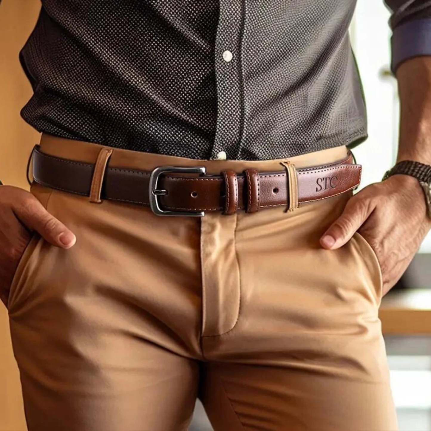 Personalisierter Vintage handgefertigter Ledergürtel