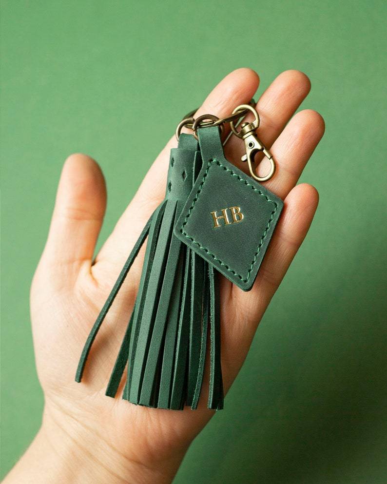 Custom Tassel Leather Keychain