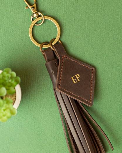 Custom Tassel Leather Keychain