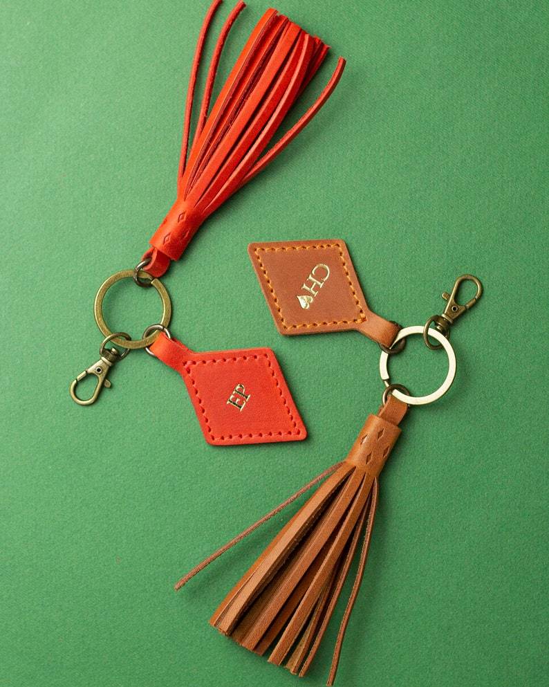 Custom Tassel Leather Keychain
