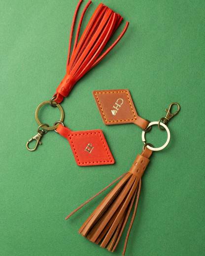 Custom Tassel Leather Keychain