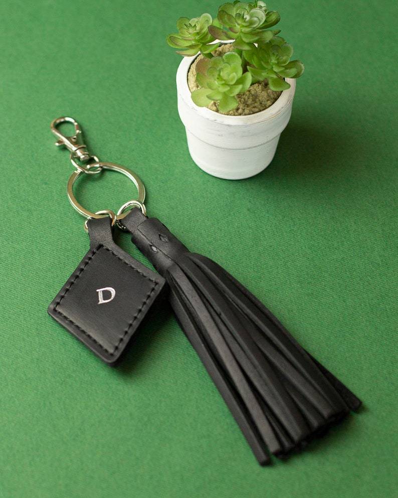 Custom Tassel Leather Keychain