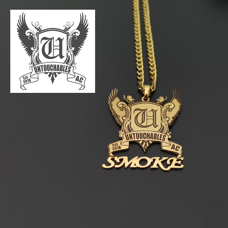 Halskette mit Anhänger mit individueller Fotogravur