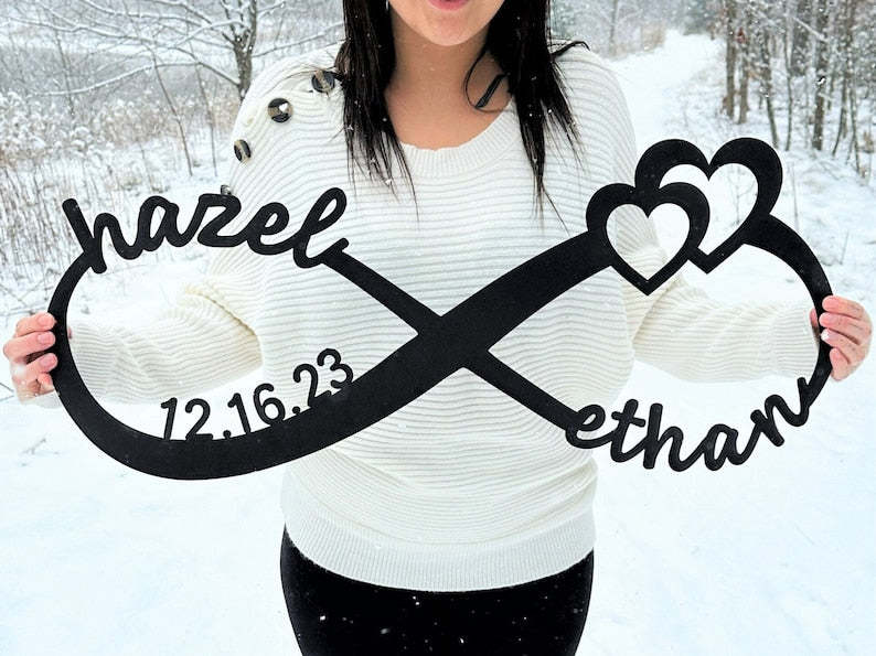 Individuelle personalisierte Hochzeitsgeschenke - Verlobungslogo Geschenke zum Jahrestag