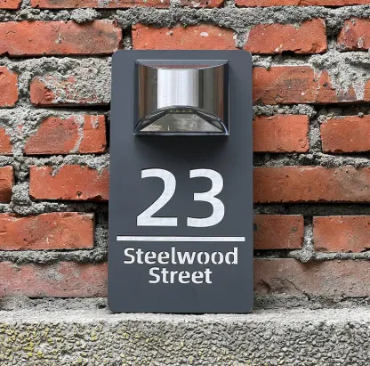 Custom Solar Laser Cut House Sign | Rectangle