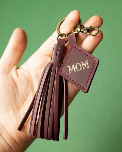 Custom Tassel Leather Keychain