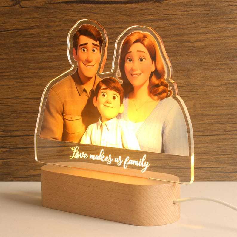 Personalisiertes Cartoon Portrait Nachtlicht