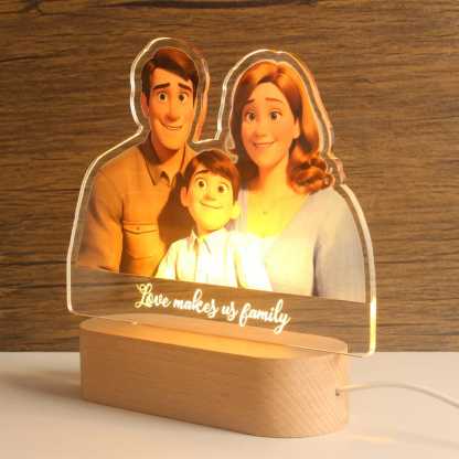 Personalisiertes Cartoon Portrait Nachtlicht