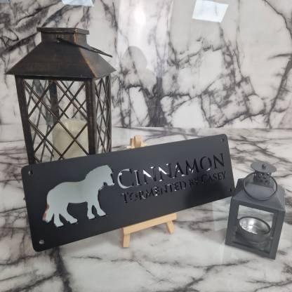 Personalized Laser Cut Stable Name Tag