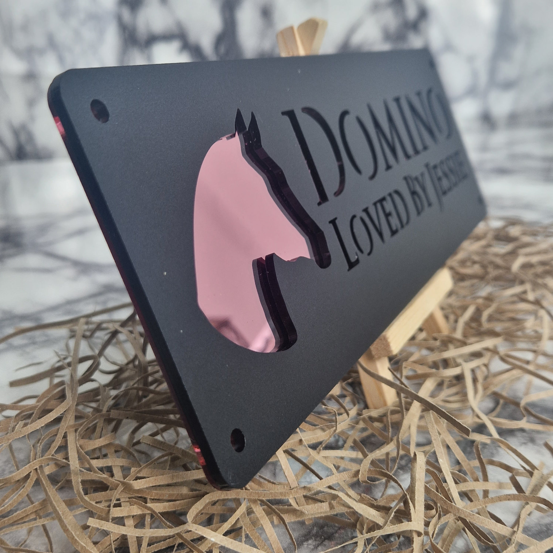 Personalized Laser Cut Stable Name Tag