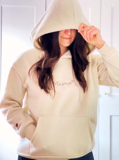 Personalisierter Mama Bestickter Sweatshirt Hoodie