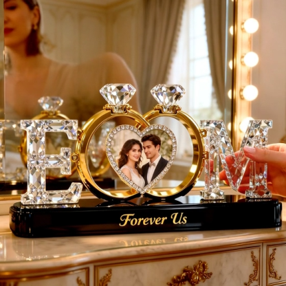 Personal isierte Paar Buchstaben ringe mit Fotos