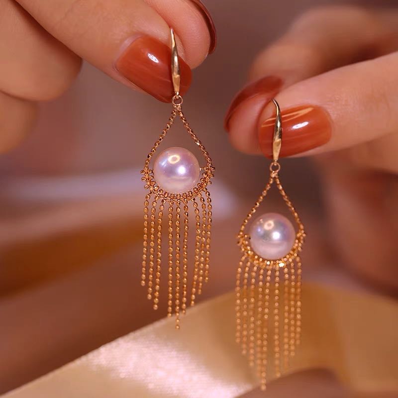Akoya Pearl Rasia Earrings | 18k Gold Plated