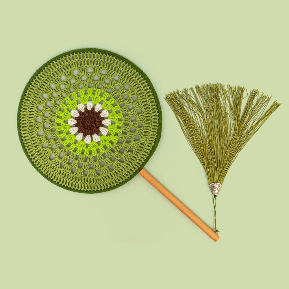 Avocado Green Fan Crochet Kit