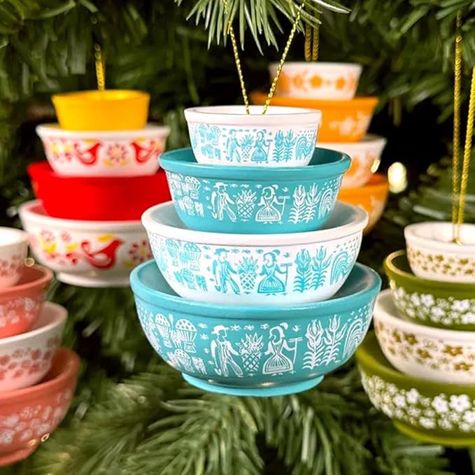 🔥Early Christmas Sale 70% OFF🎄Miniature Vintage Stacking Bowl Christmas Tree Pendant