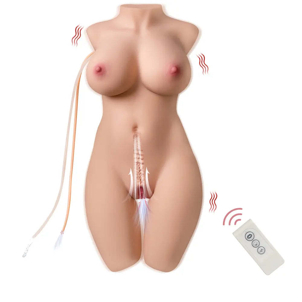 Alethea-20.28LB Automatisk Vibrerande Och Sugande Kvinnlig Torso Sexdo