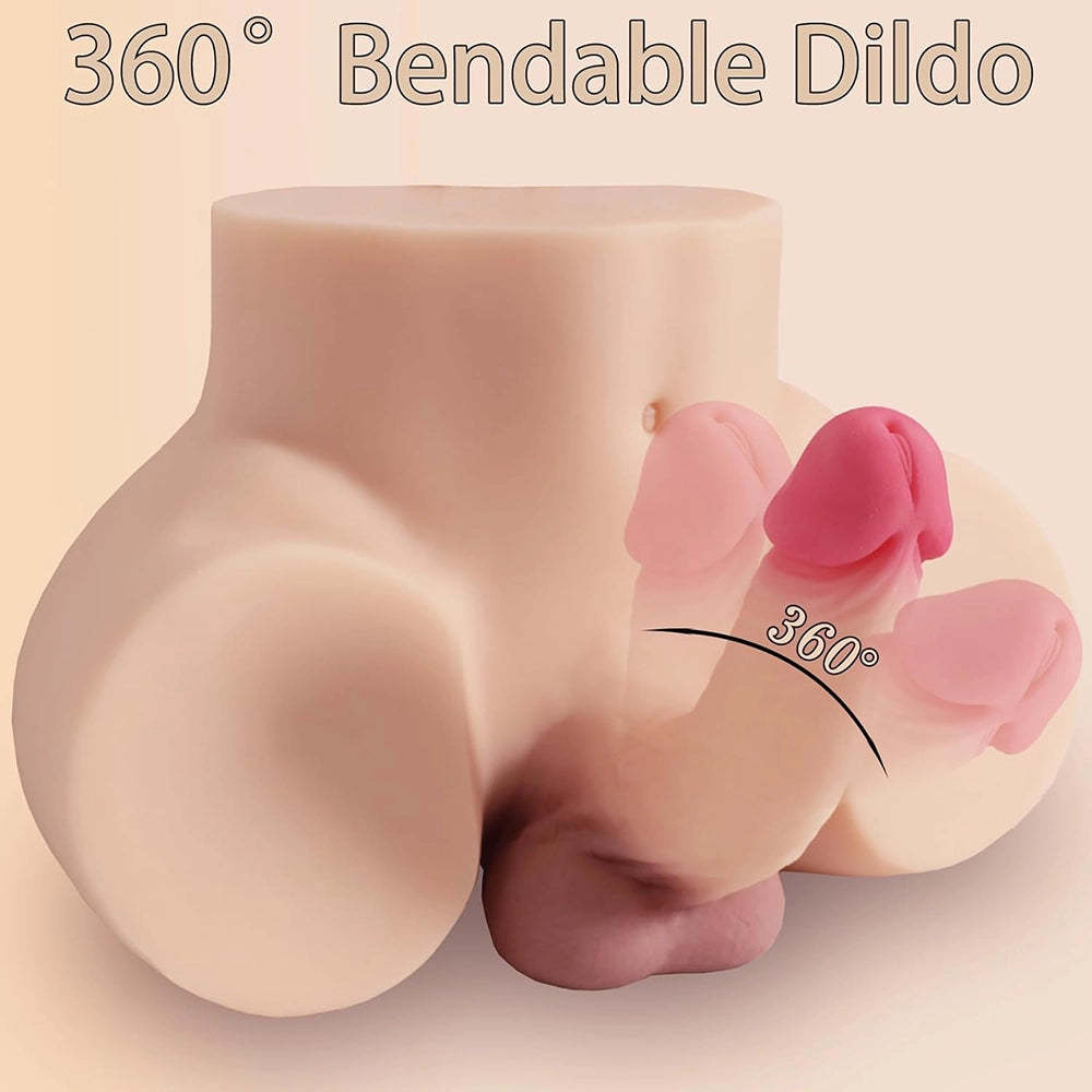 Lexy-13lb Big Ass Shemale Torso Med 7-Tums Dildo Och Realistisk Vagina