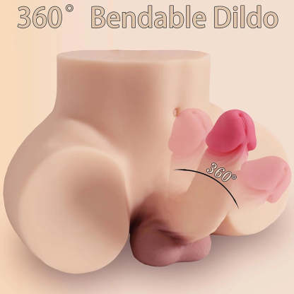 Lexy-13lb Big Ass Shemale Torso Med 7-Tums Dildo Och Realistisk Vagina