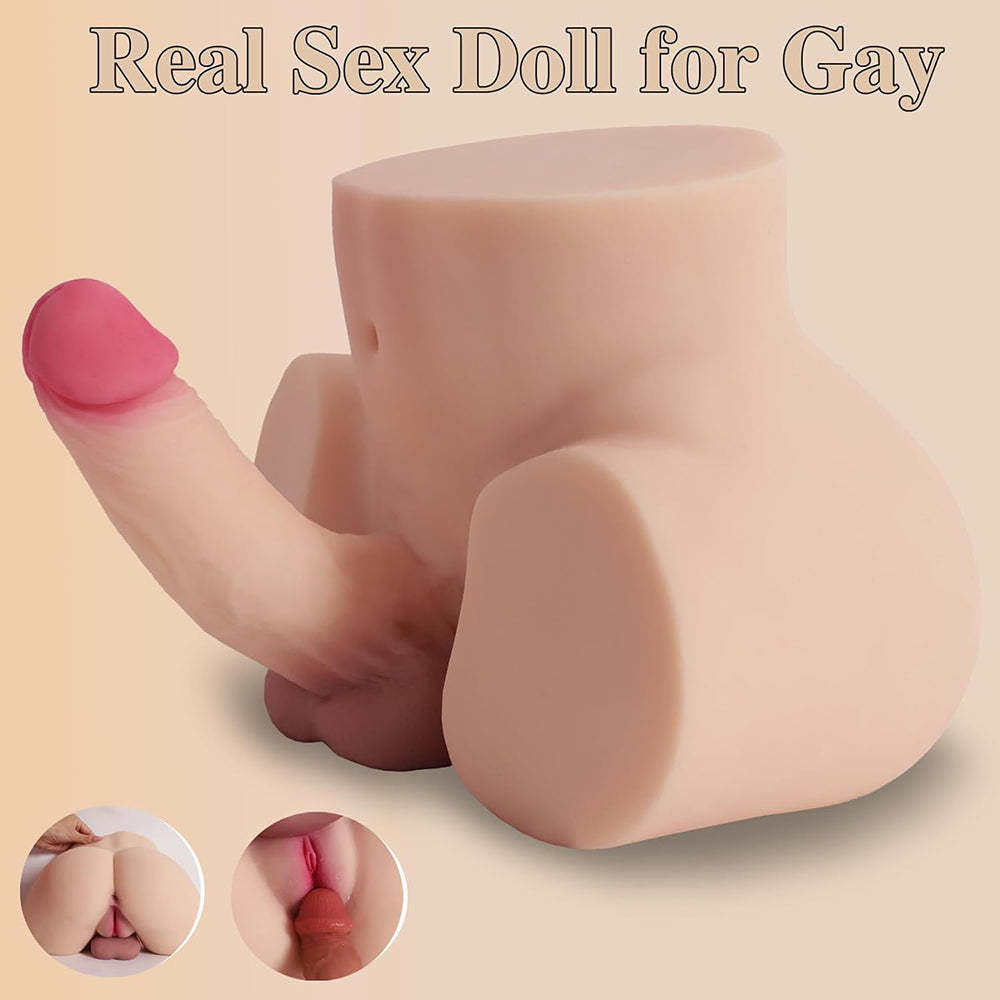 Lexy-13lb Big Ass Shemale Torso Med 7-Tums Dildo Och Realistisk Vagina