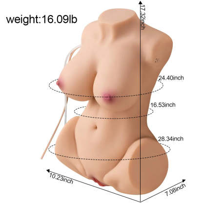 Mag-16.09lb Automatisk Sugande & Vibration Kvinnlig Kön Torso