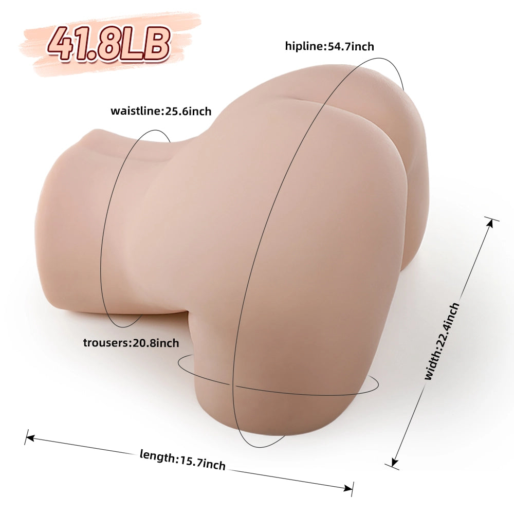 Minaj-41.8lb Realistisk Super Mjuk Flytande Jelly Big Butt Sex Torso