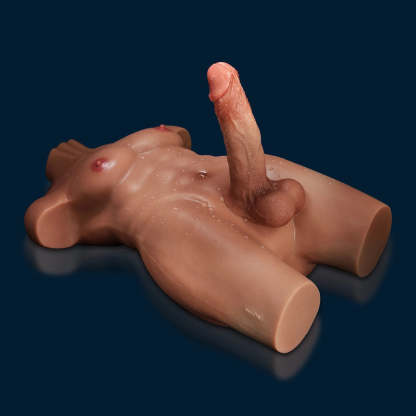 Tom-28lb Full Silikon Hanbål Med Utbytbar Dildo
