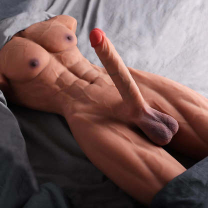 Tony–35lb Stor, Stark Muskelmage Manlig Torso Med 8,5 Tum Realistisk Dildo