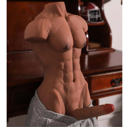 Tony–35lb Stor, Stark Muskelmage Manlig Torso Med 8,5 Tum Realistisk Dildo