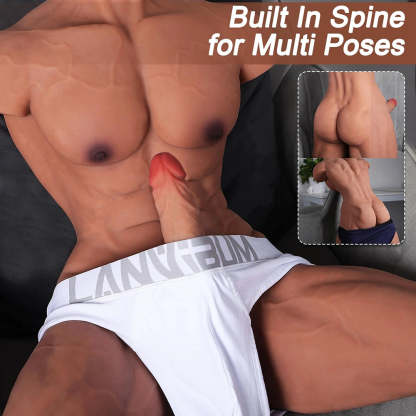 Tony–35lb Stor, Stark Muskelmage Manlig Torso Med 8,5 Tum Realistisk Dildo