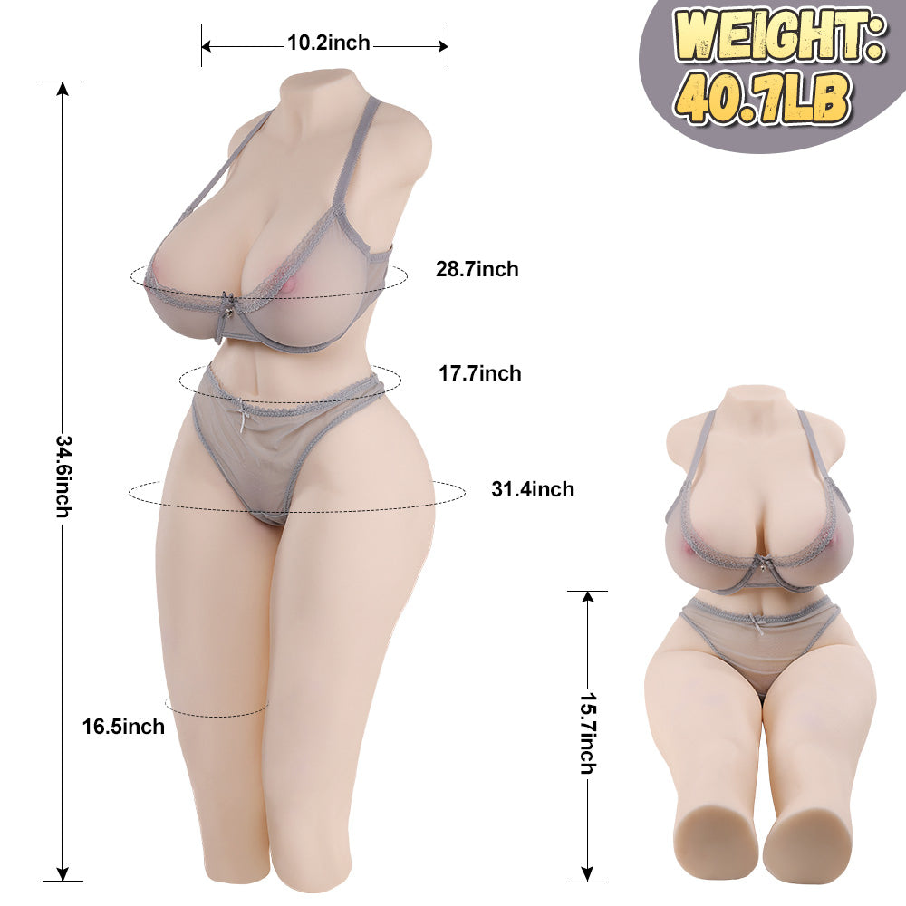 Trasia-40.7LB Sexiga Långa Ben Mjuka Gelfyllda Bröst & Röv Kvinnlig Sex Torso