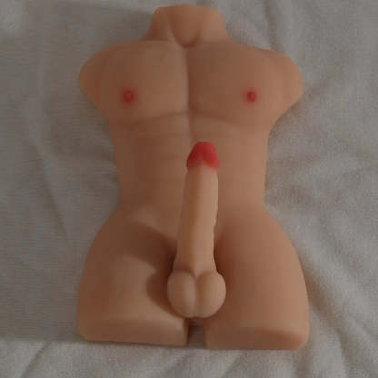 Wythe-10LB Manlig Kön Docka Torso Med 5" Dildo